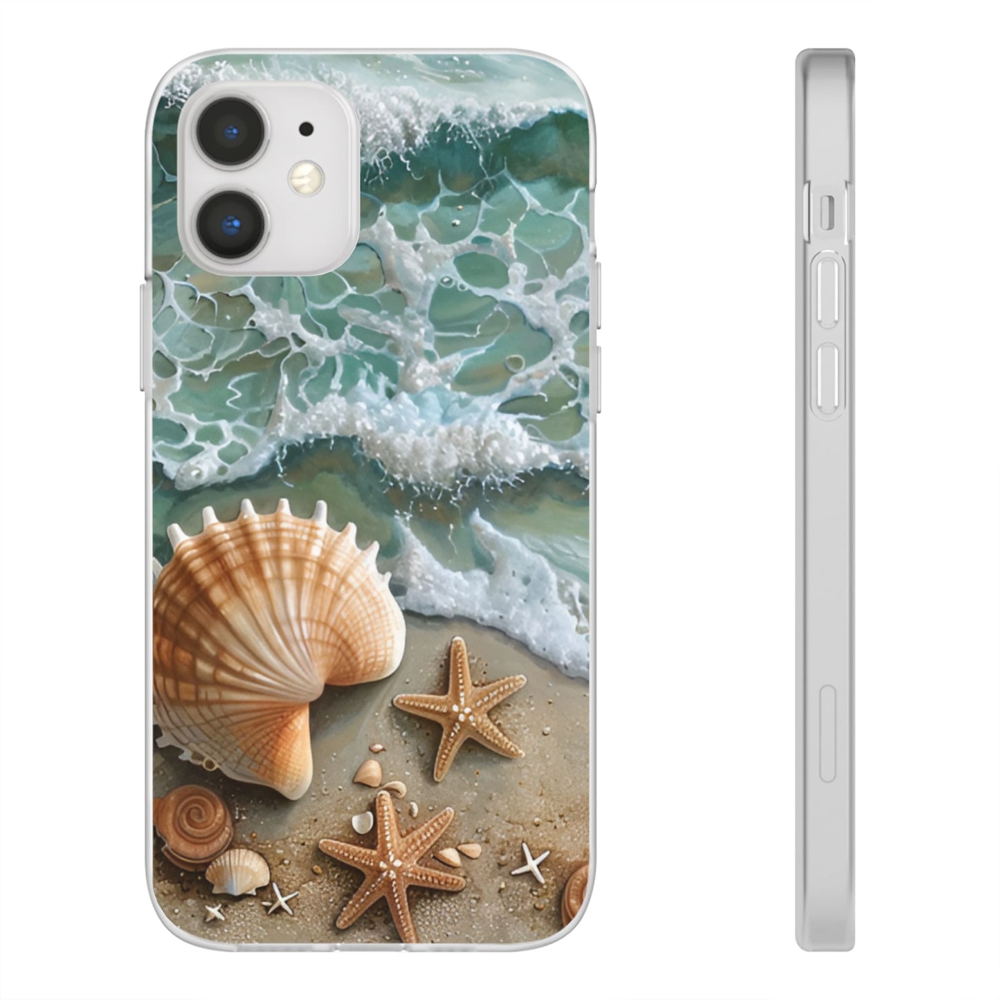 Seafoam & Shells Flexi Case For Apple iphone & Samsung Galaxy - Ruppy's Creations