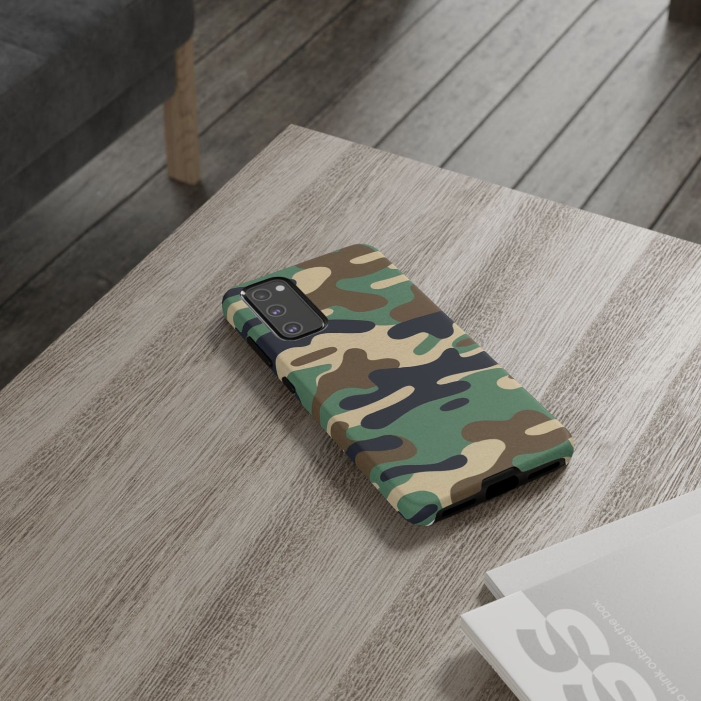 Camouflage Tough Phone Case for I phone, Samsung Galaxy and Google Pixel