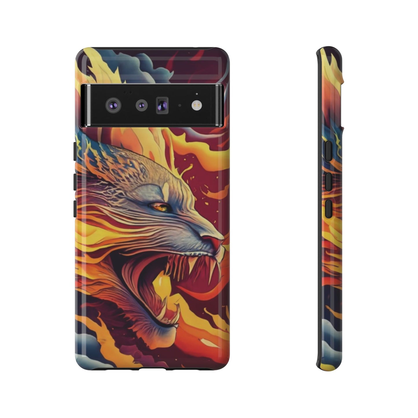 Blazing Beast Cell Phone Tough Case for I Phone, Samsung and Google Pixel