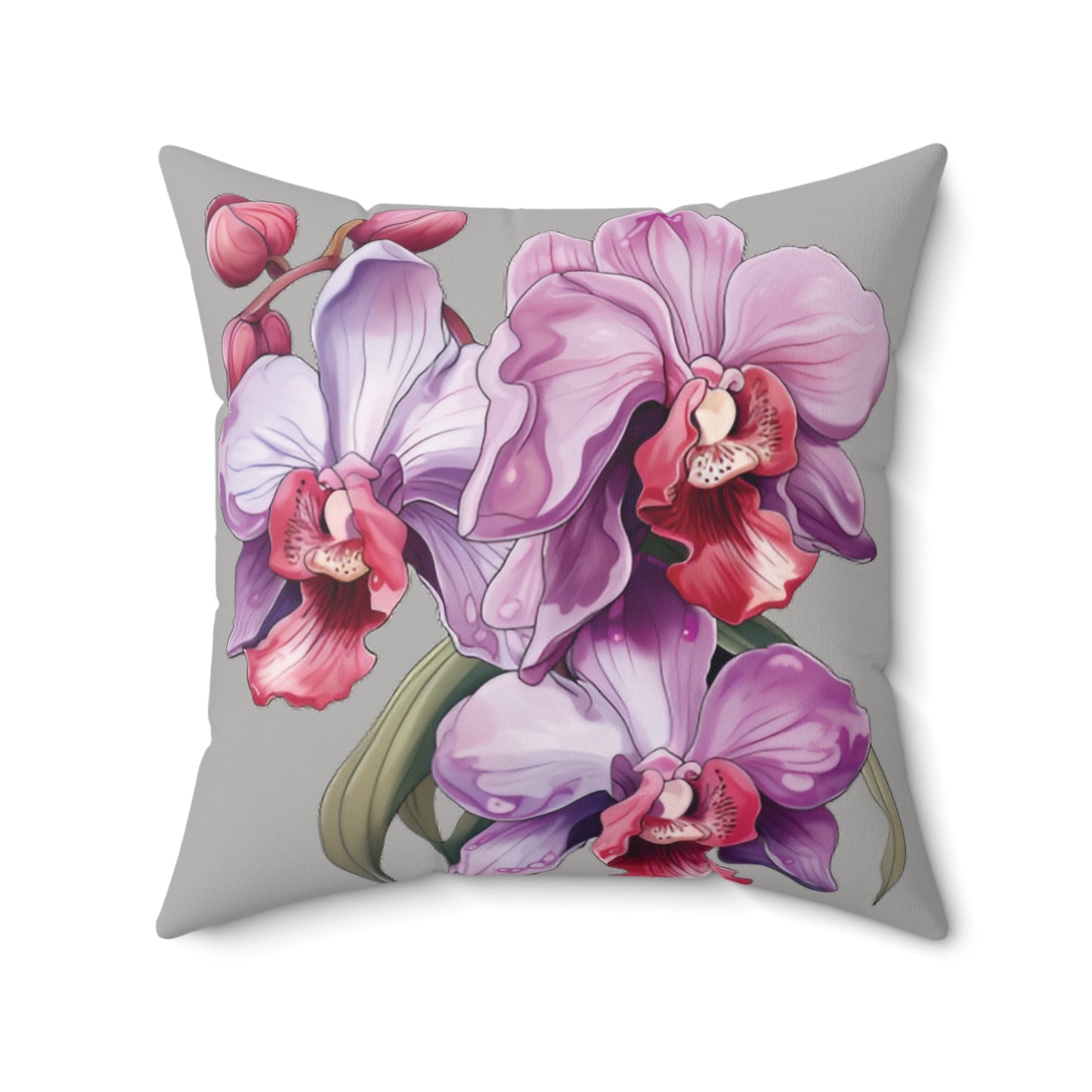 Orchid Splendor Spun Polyester Square Pillow