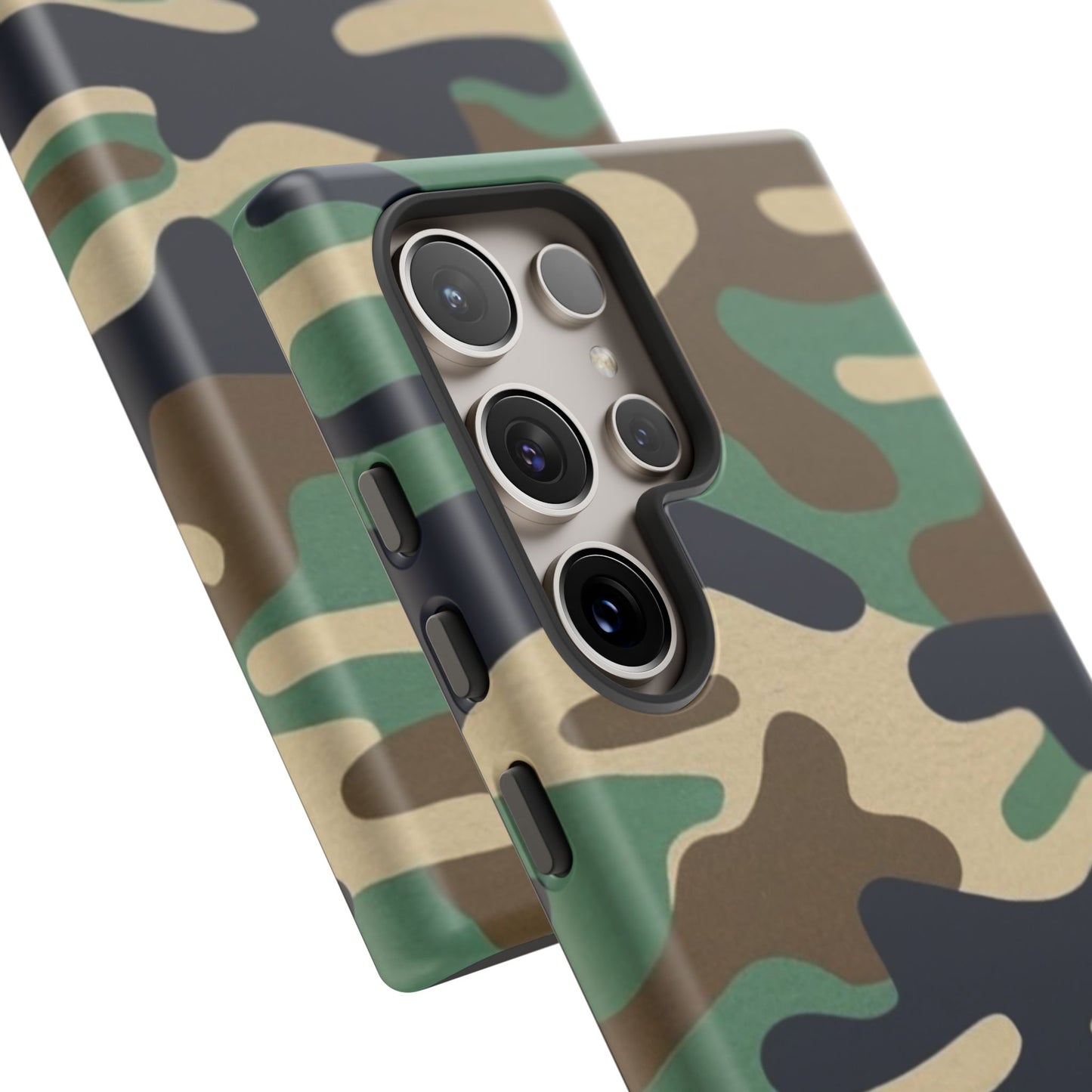 Camouflage Tough Phone Case for I phone, Samsung Galaxy and Google Pixel