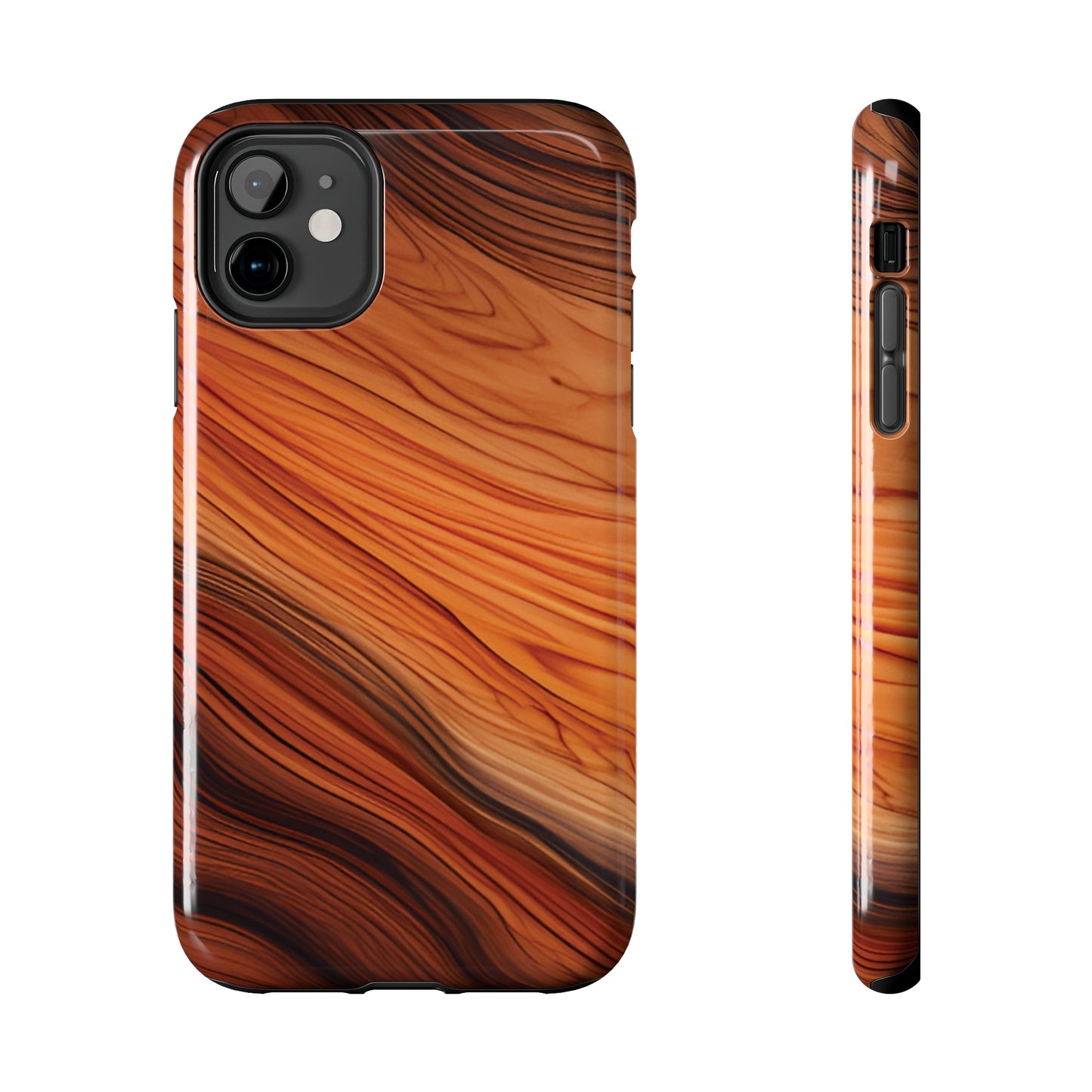 Wood Grain Look Tough Phone Case