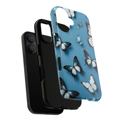 Butterflies on Blue Cell Phone Tough Cases