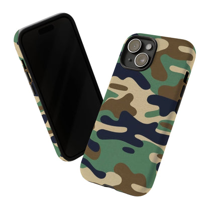 Camouflage Tough Phone Case for I phone, Samsung Galaxy and Google Pixel