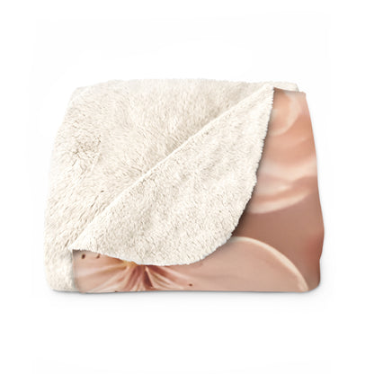 Very Cherry Blossom Petals Sherpa Fleece Blanket