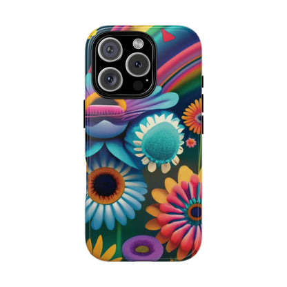 Rainbow Floral Tough Cell Phone Case - Ruppy's Creations