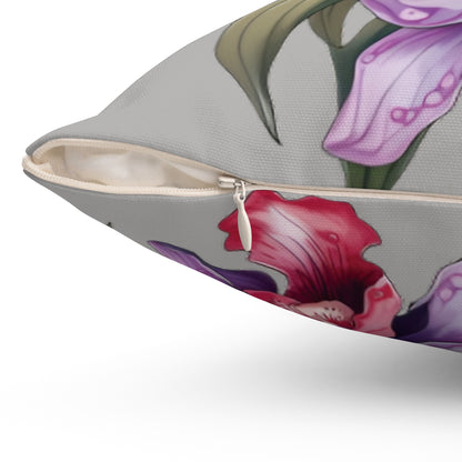 Orchid Splendor Spun Polyester Square Pillow