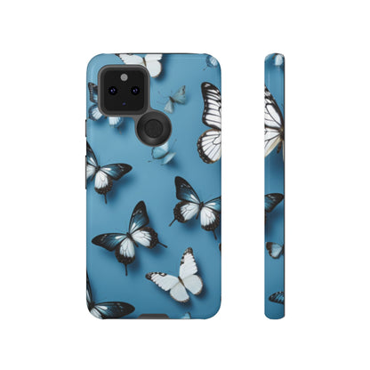 Butterflies on Blue Cell Phone Tough Cases