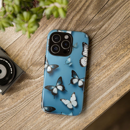 Butterflies on Blue Cell Phone Tough Cases