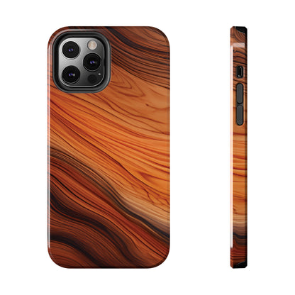 Wood Grain Look Tough Phone Case