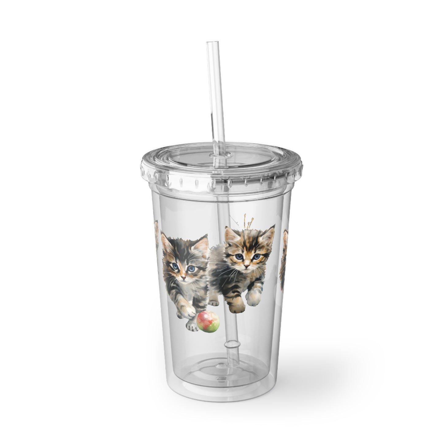 cat acrylic travel cup