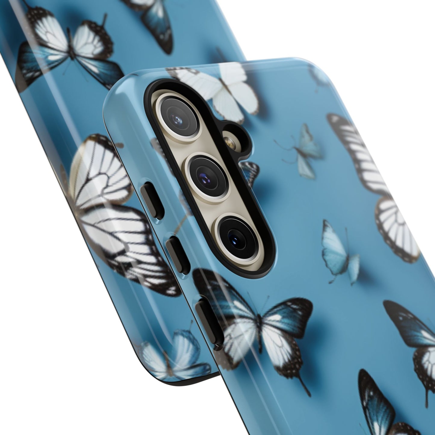 Butterflies on Blue Cell Phone Tough Cases