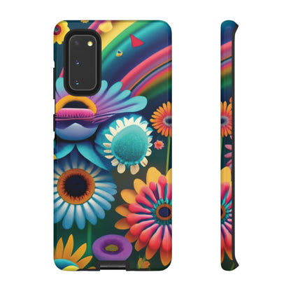 Rainbow Floral Tough Cell Phone Case - Ruppy's Creations