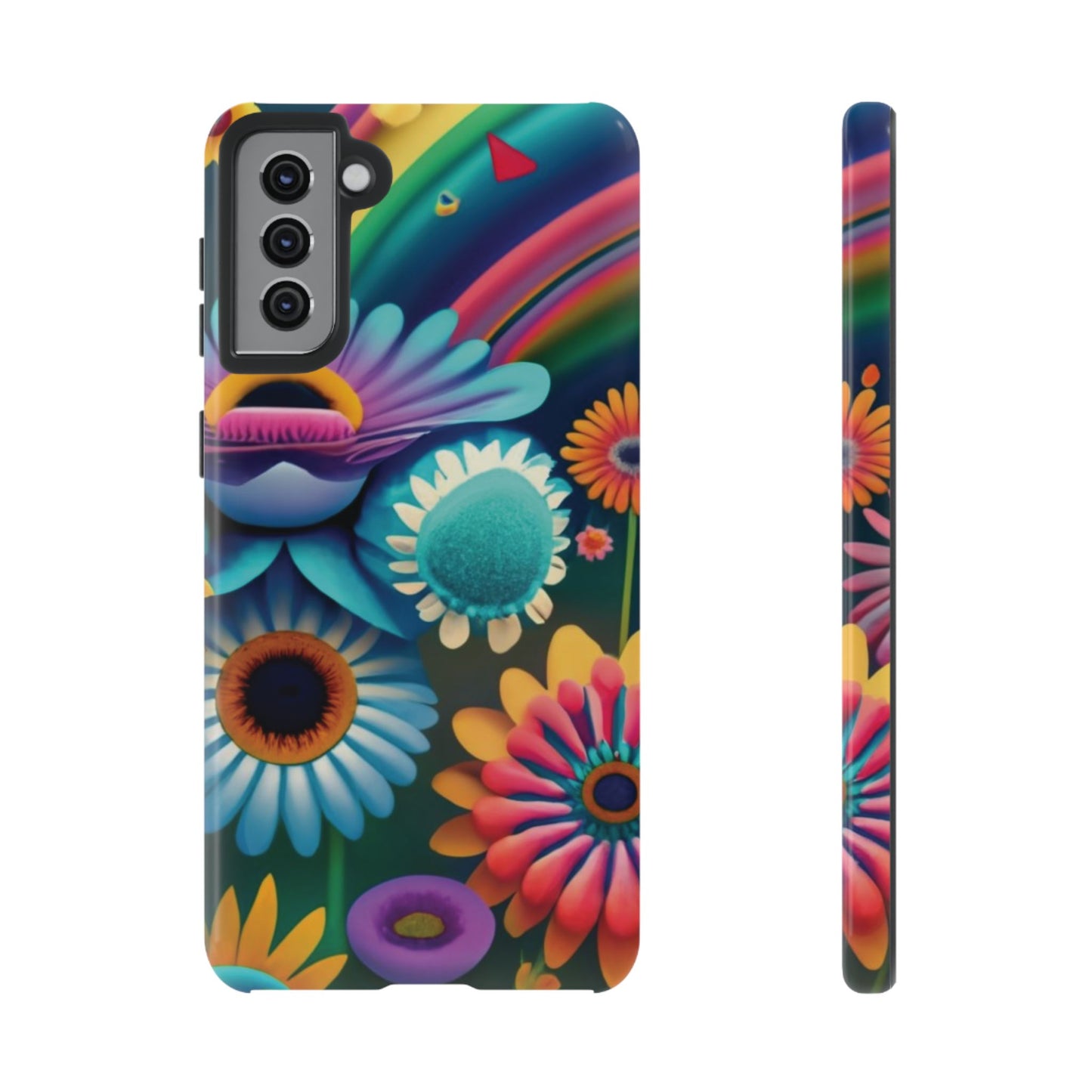 Rainbow Floral Tough Cell Phone Case - Ruppy's Creations