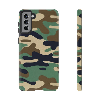 Camouflage Tough Phone Case for I phone, Samsung Galaxy and Google Pixel