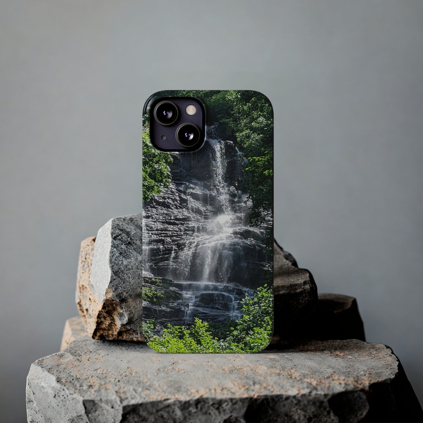 I Phone Waterfall Print Slim Phone Case