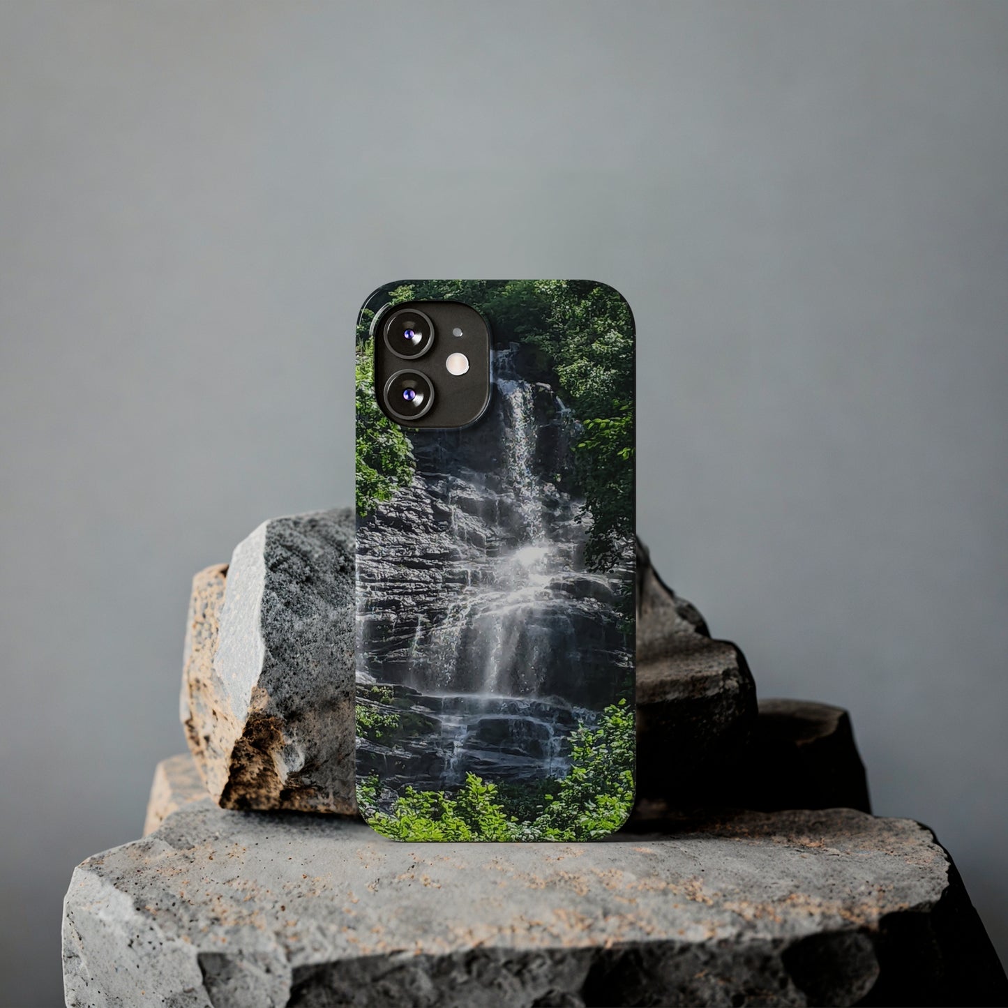 I Phone Waterfall Print Slim Phone Case