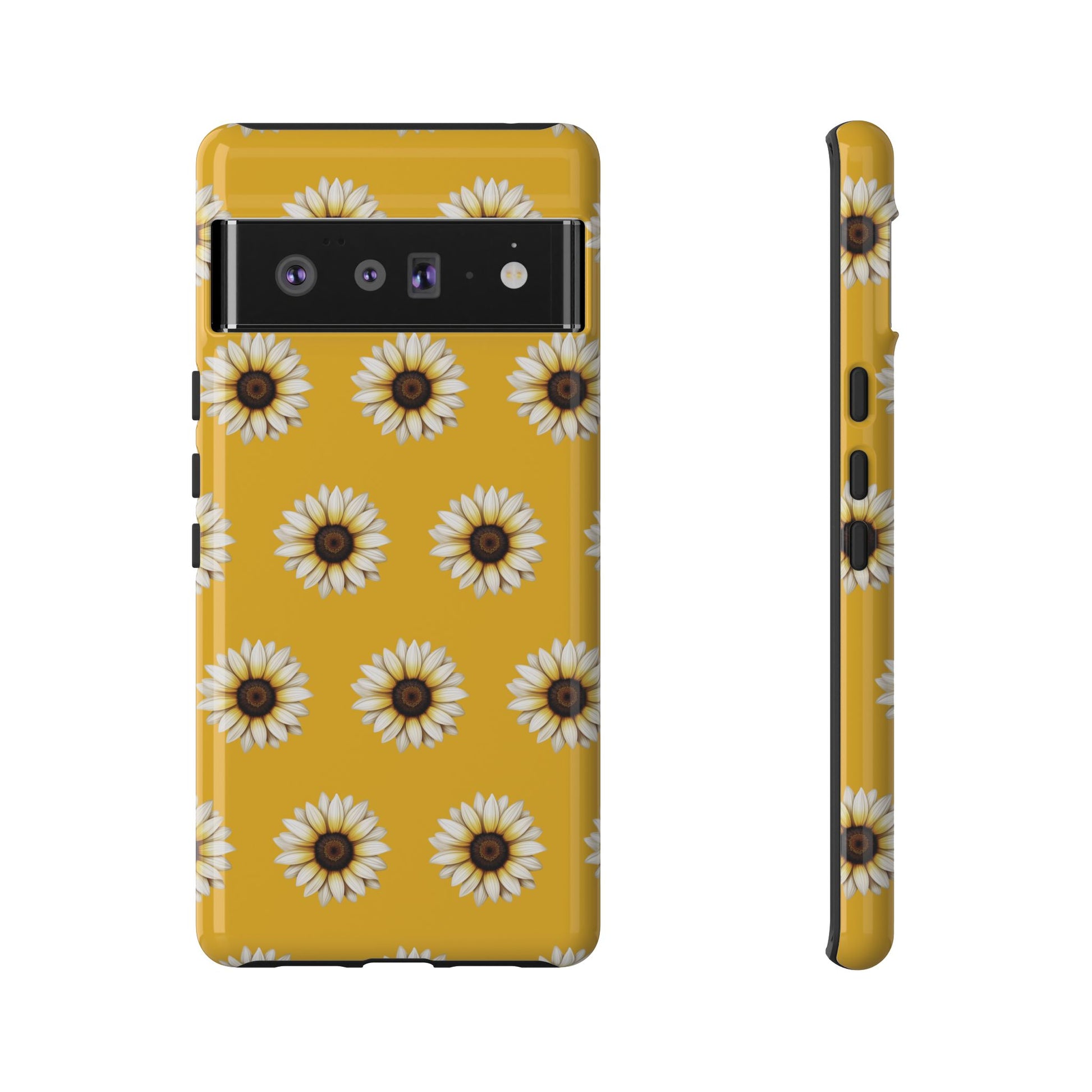 White Sunflower Yellow Tough Cell Phone Case - Ruppy's Creations