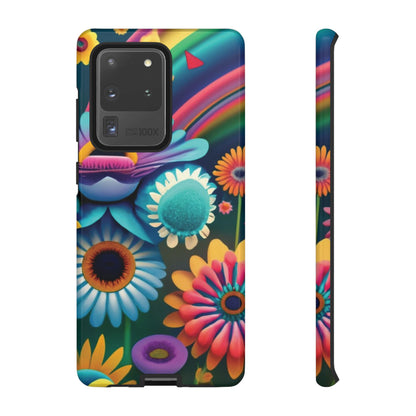 Rainbow Floral Tough Cell Phone Case - Ruppy's Creations