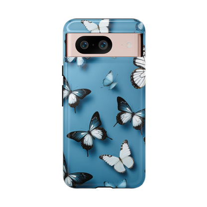 Butterflies on Blue Cell Phone Tough Cases