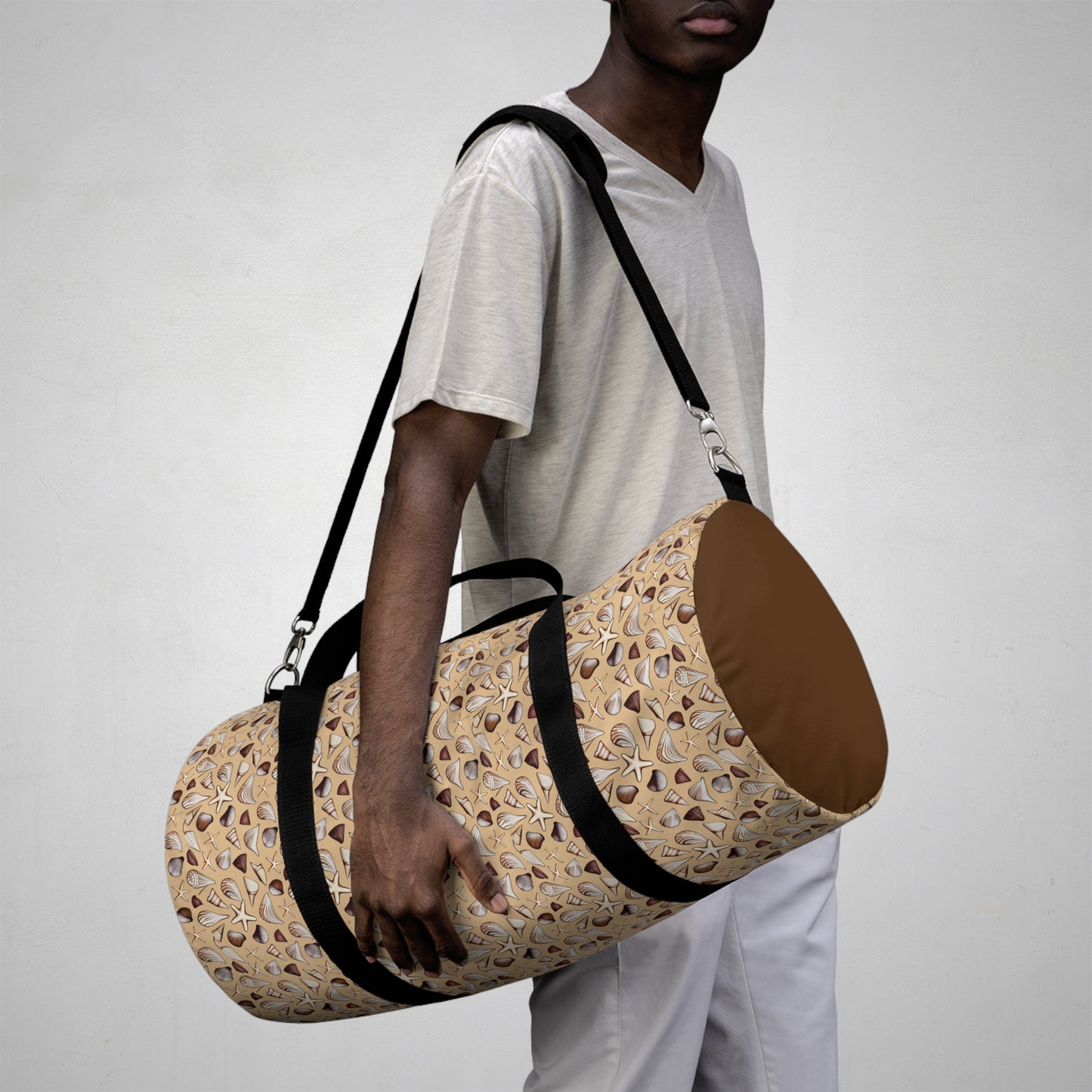 Seashells in Neutral Colors Duffel Bag