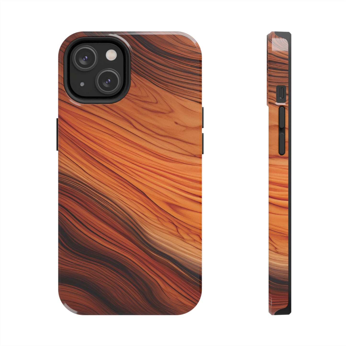 Wood Grain Look Tough Phone Case