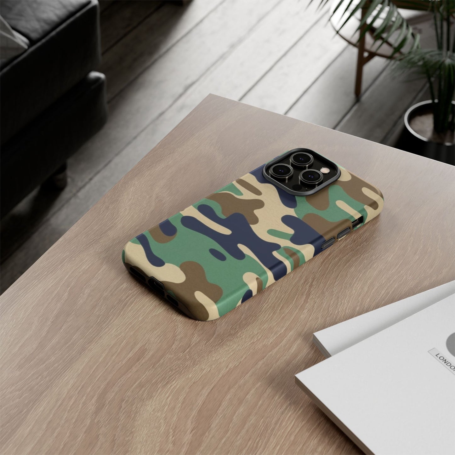 Camouflage Tough Phone Case for I phone, Samsung Galaxy and Google Pixel