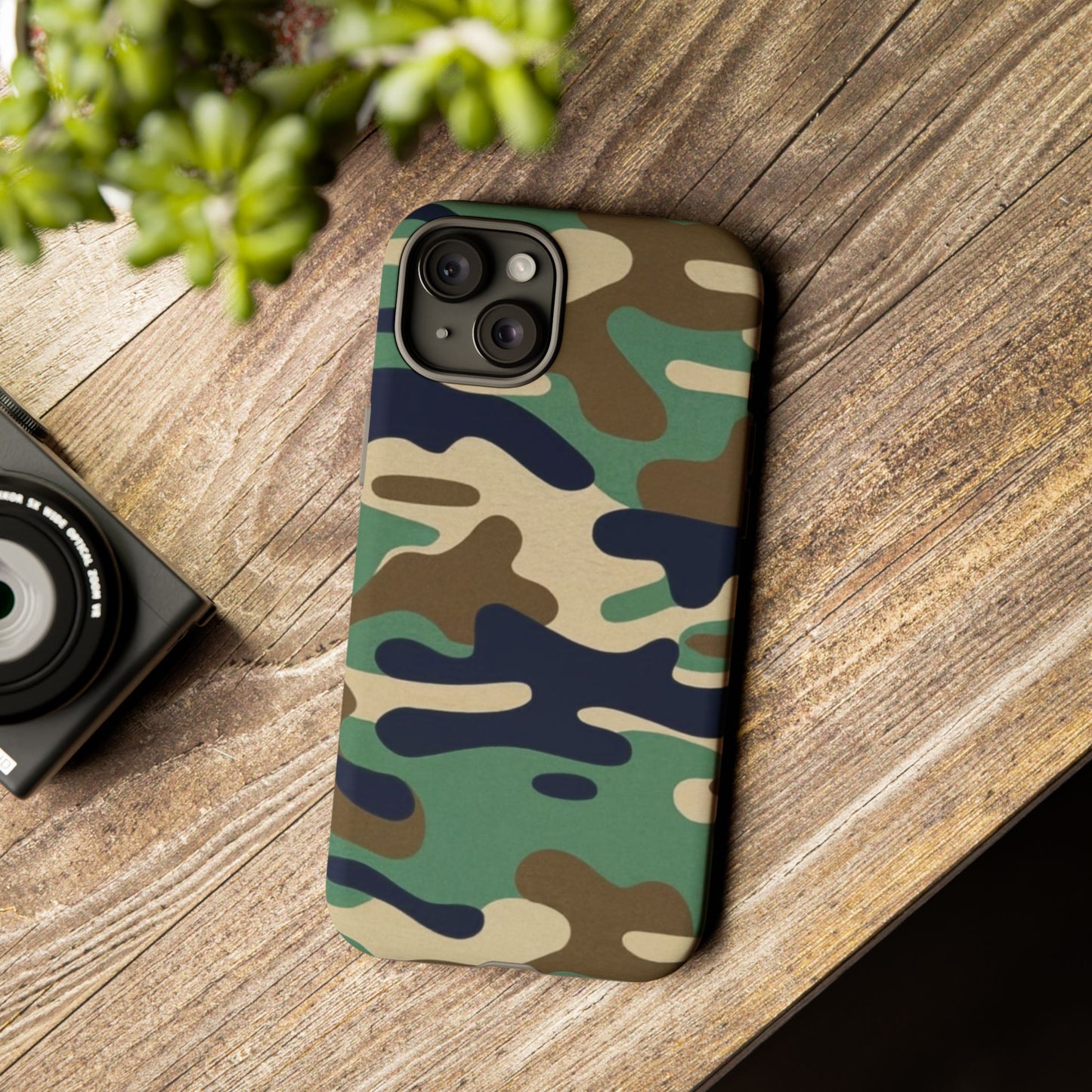 Camouflage Tough Phone Case for I phone, Samsung Galaxy and Google Pixel