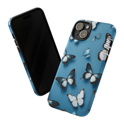 Butterflies on Blue Cell Phone Tough Cases