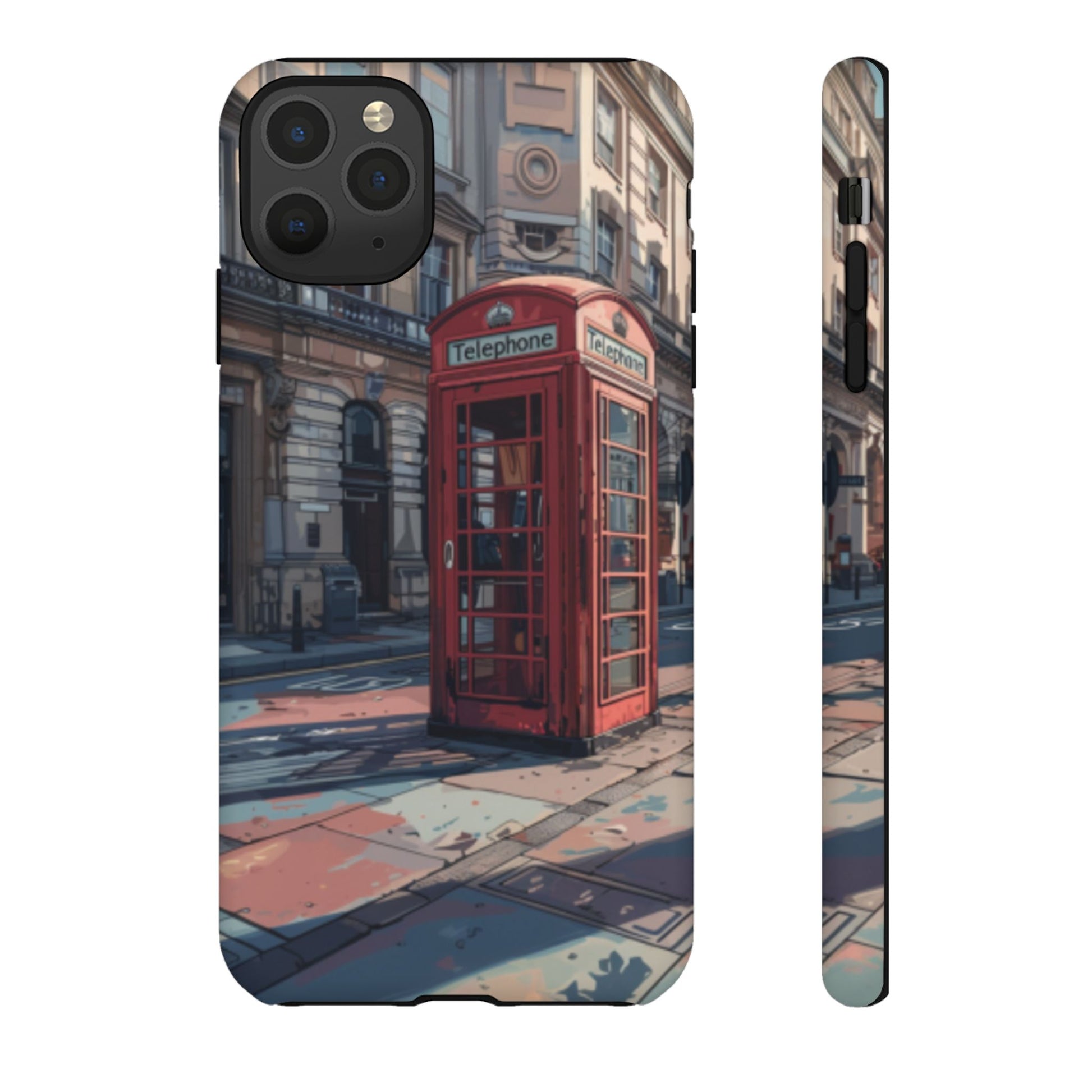 Old Phone Booth in London Tough Cell Phone Case - Ruppy's Creations