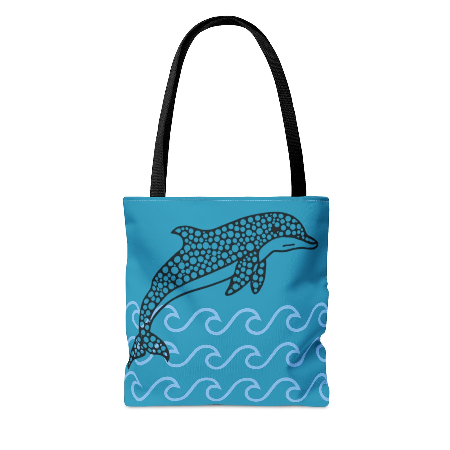 Turquoise Dolphin Tote Bag