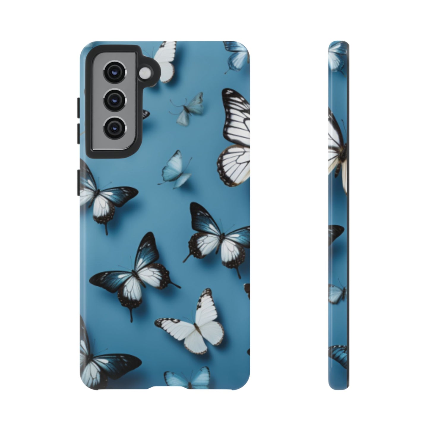 Butterflies on Blue Cell Phone Tough Cases