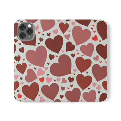 Hearts Folio Phone Case