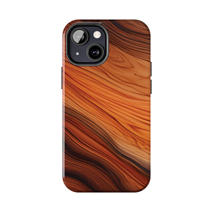 Wood Grain Look Tough Phone Case