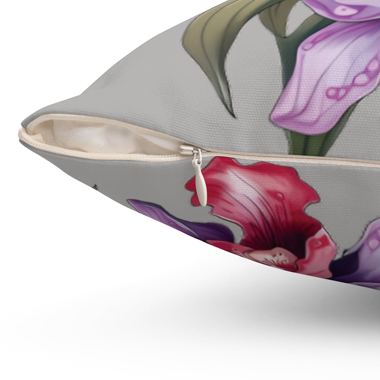 Orchid Splendor Spun Polyester Square Pillow