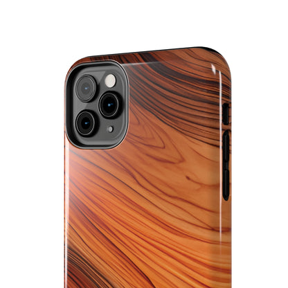 Wood Grain Look Tough Phone Case