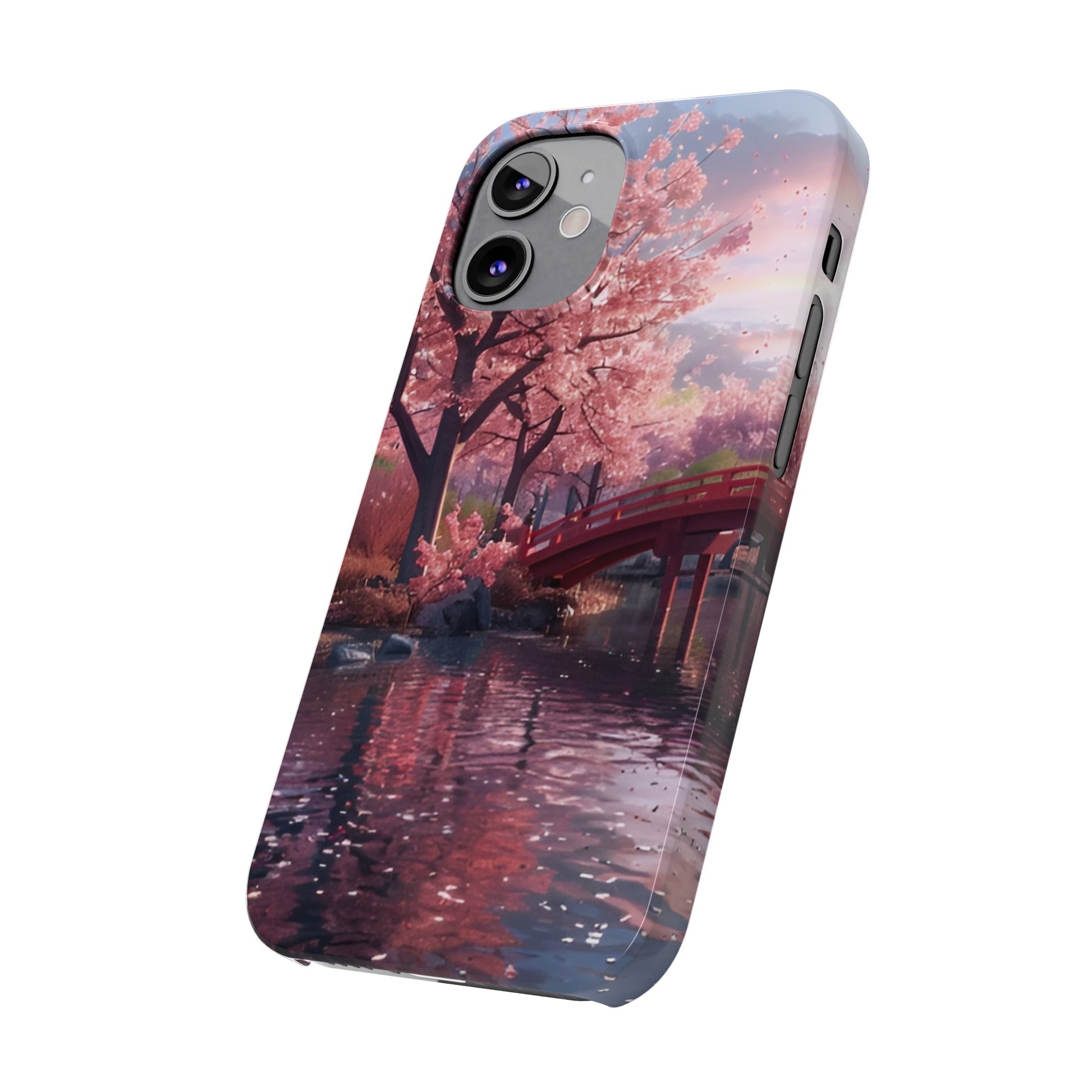 Cherry Blossom Garden Slim iPhone Case - Ruppy's Creations