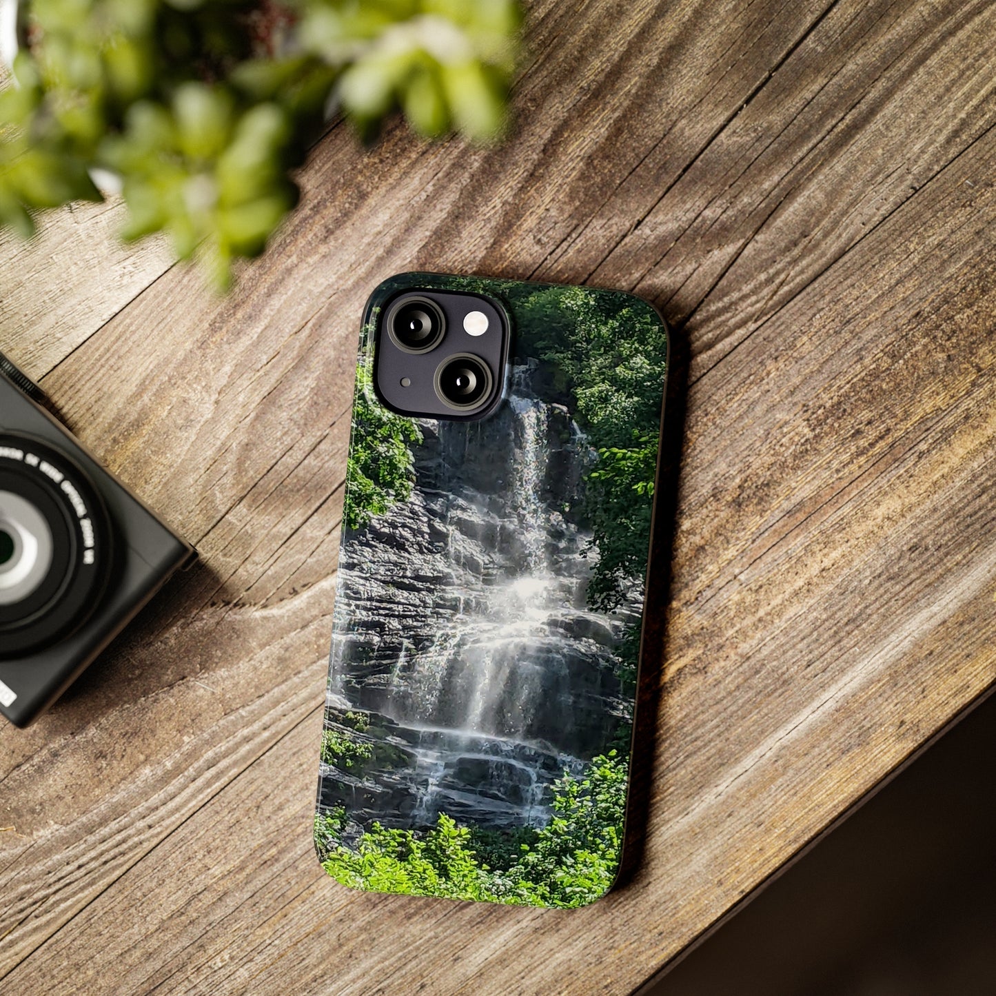 I Phone Waterfall Print Slim Phone Case