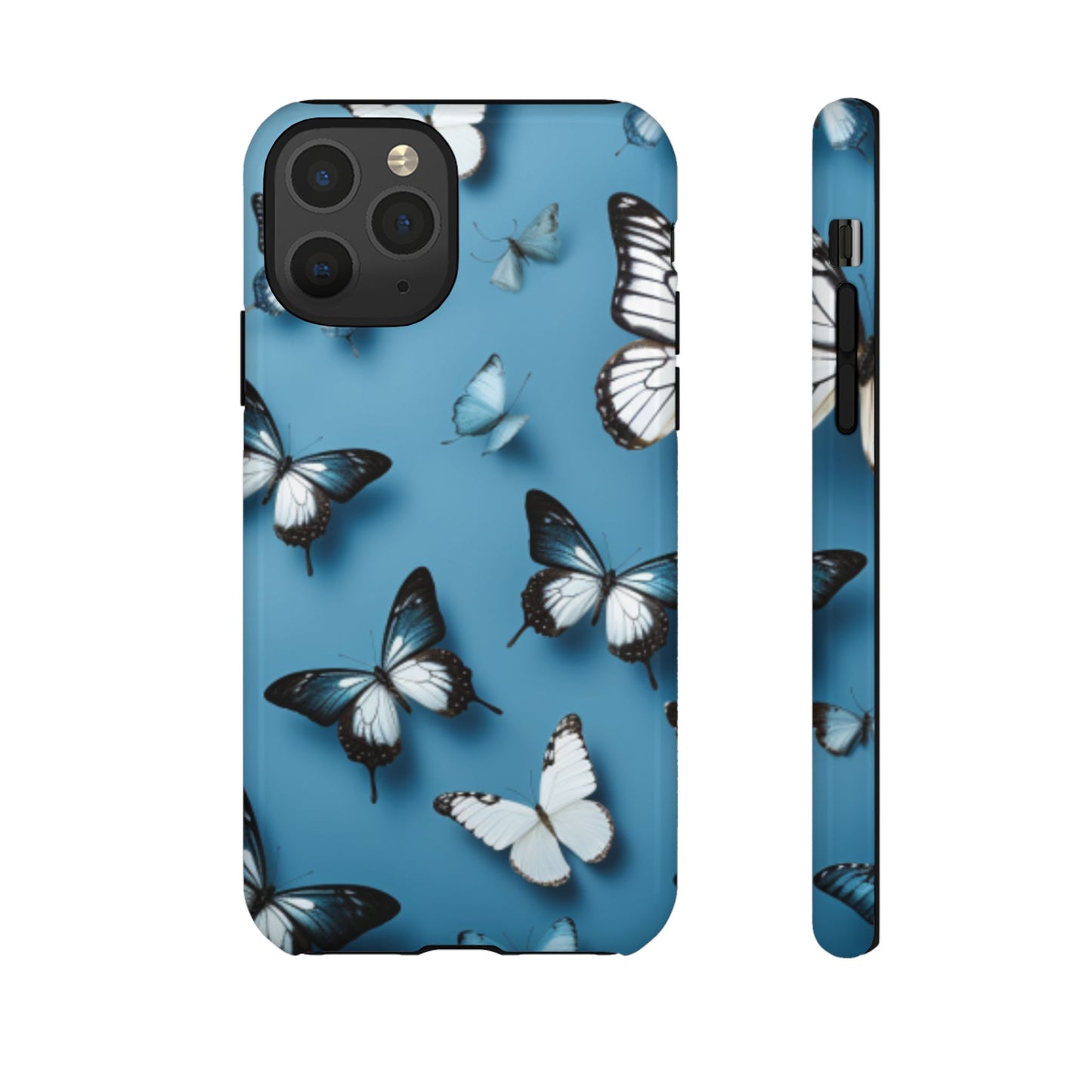 Butterflies on Blue Cell Phone Tough Cases