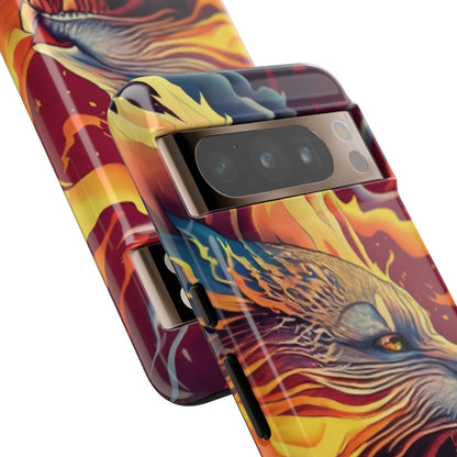 Blazing Beast Cell Phone Tough Case for I Phone, Samsung and Google Pixel