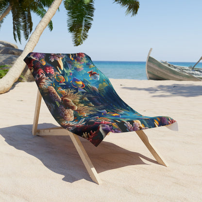 wonders of the sea beach towel