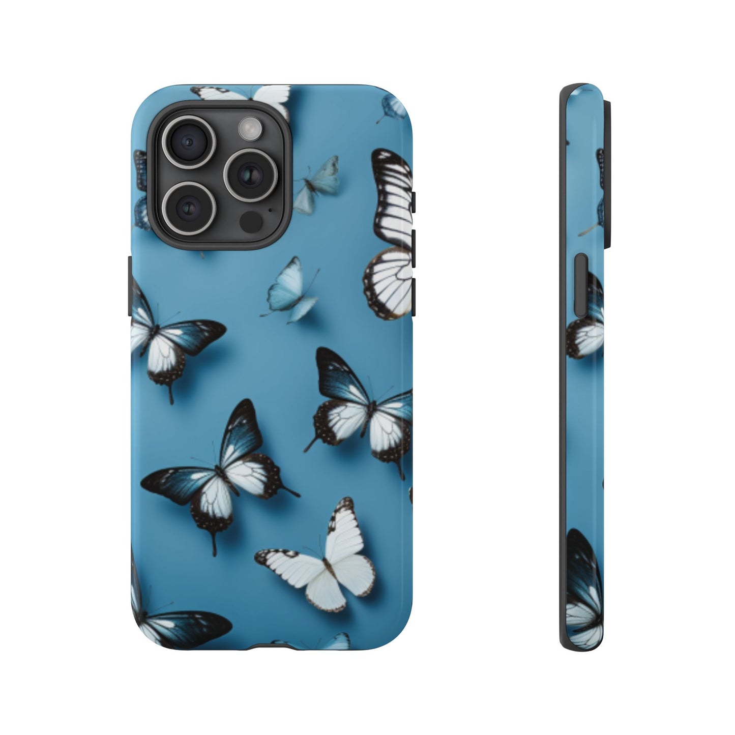 Butterflies on Blue Cell Phone Tough Cases