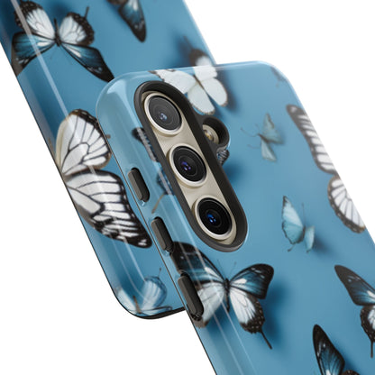 Butterflies on Blue Cell Phone Tough Cases