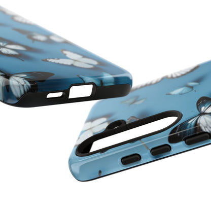 Butterflies on Blue Cell Phone Tough Cases