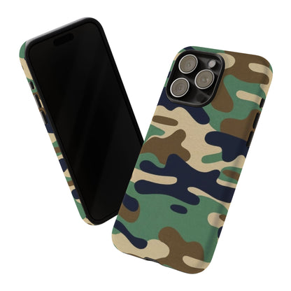 Camouflage Tough Phone Case for I phone, Samsung Galaxy and Google Pixel