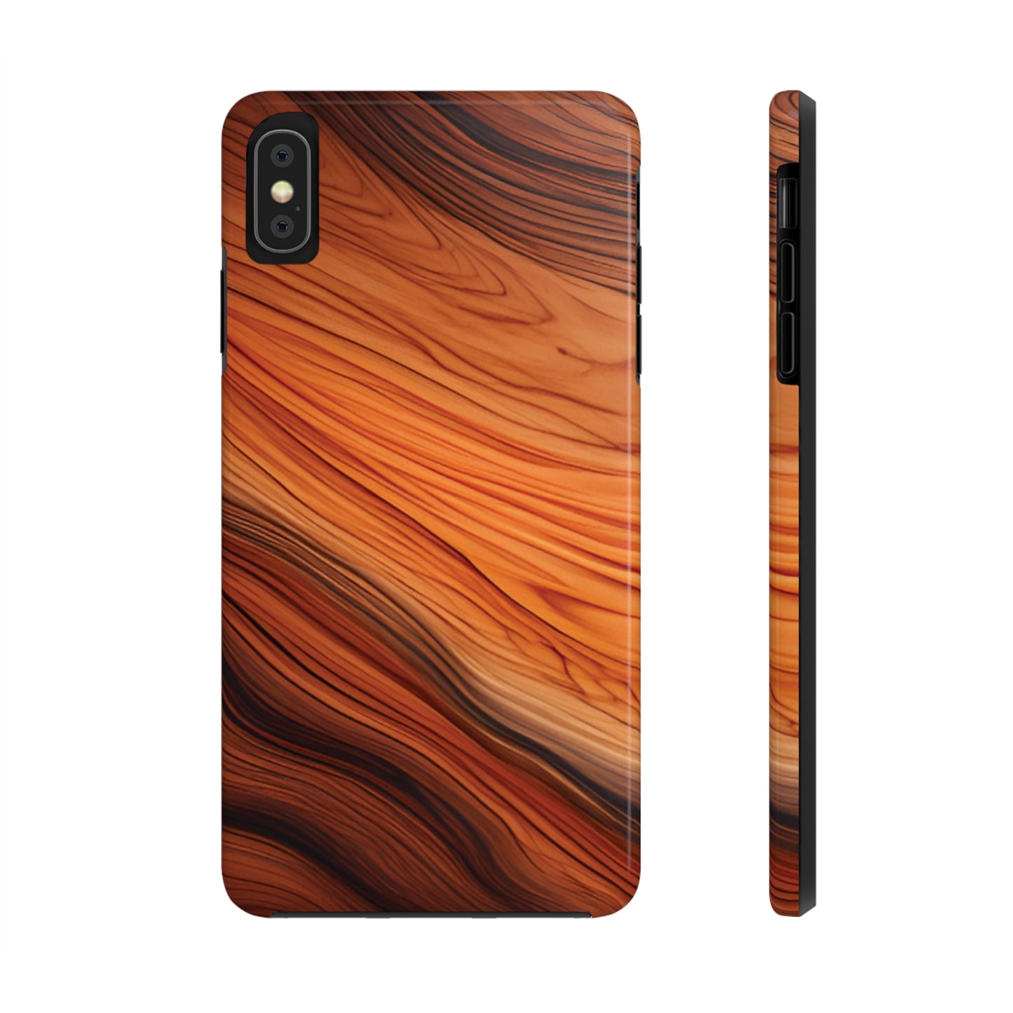 Wood Grain Look Tough Phone Case