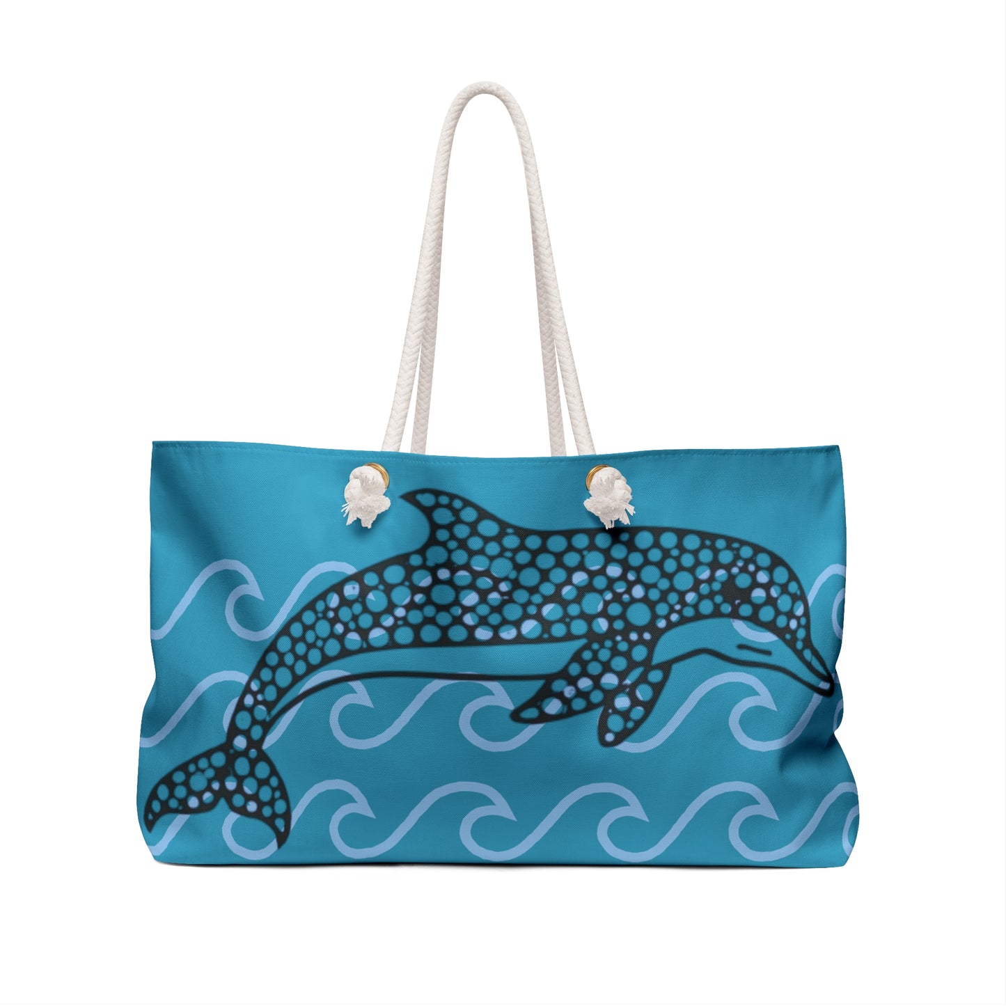 Turquoise Dolphin Beach Bag/Weekender Bag - Ruppy's Creations