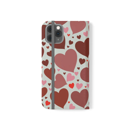 Hearts Folio Phone Case