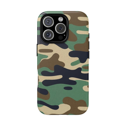 Camouflage Tough Phone Case for I phone, Samsung Galaxy and Google Pixel