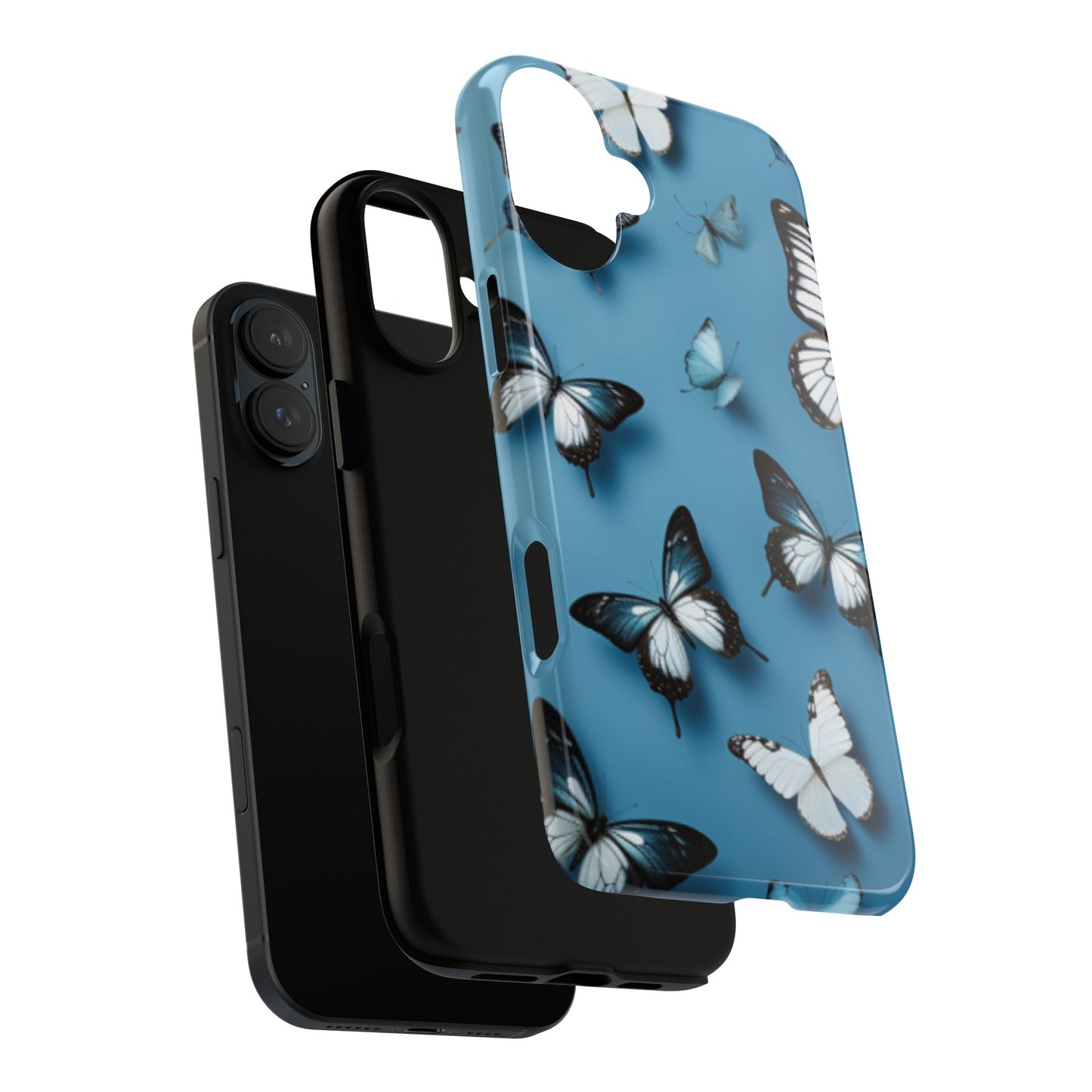 Butterflies on Blue Cell Phone Tough Cases